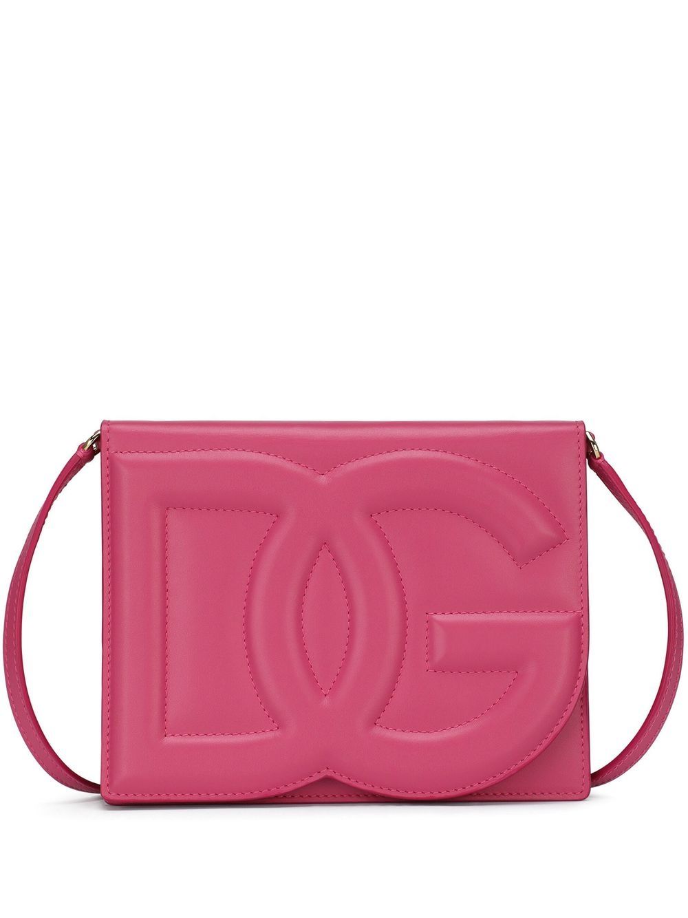 Dolce & Gabbana DG Logo leather crossbody bag - Pink von Dolce & Gabbana