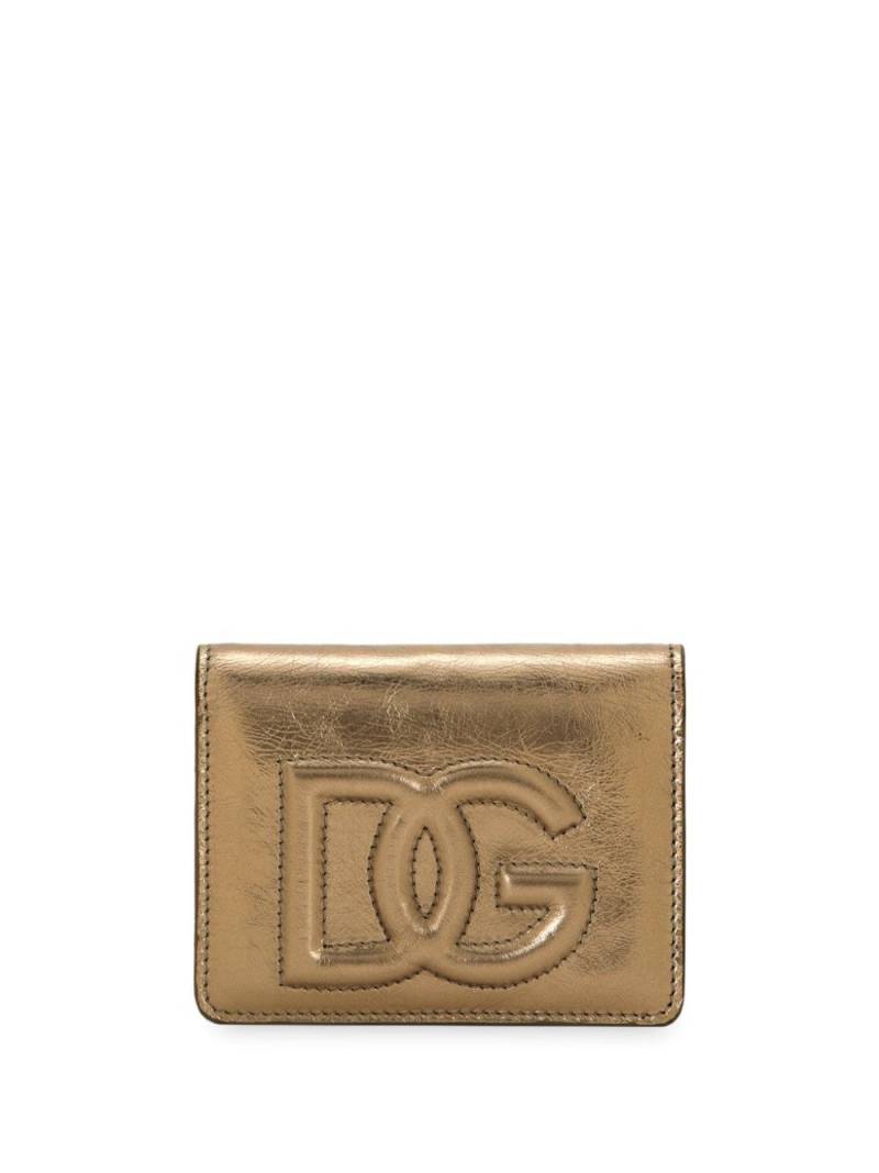 Dolce & Gabbana DG Logo leather wallet - Gold von Dolce & Gabbana