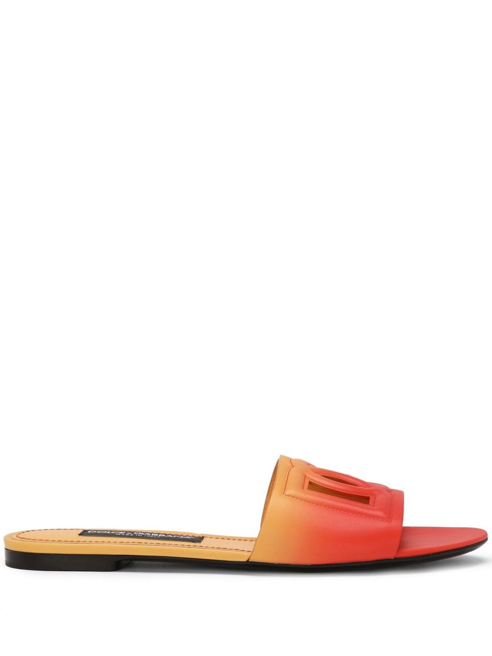 Dolce & Gabbana DG-appliqué ombré slippers - Orange von Dolce & Gabbana