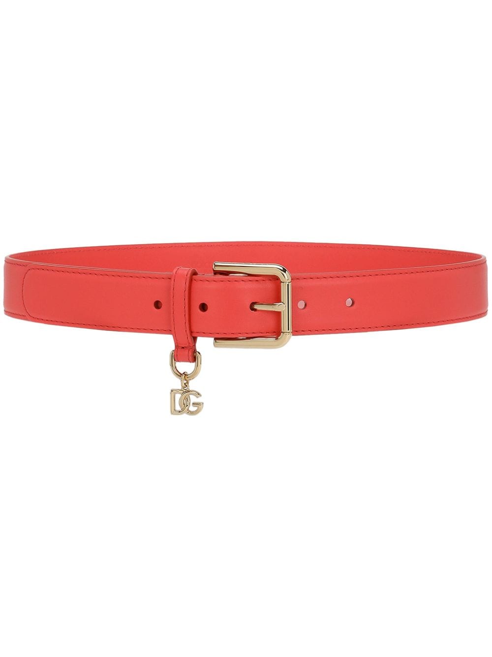 Dolce & Gabbana DG-charm leather belt - Orange von Dolce & Gabbana