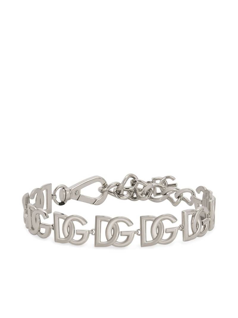 Dolce & Gabbana KIM DOLCE&GABBANA DG-logo choker - Silver von Dolce & Gabbana