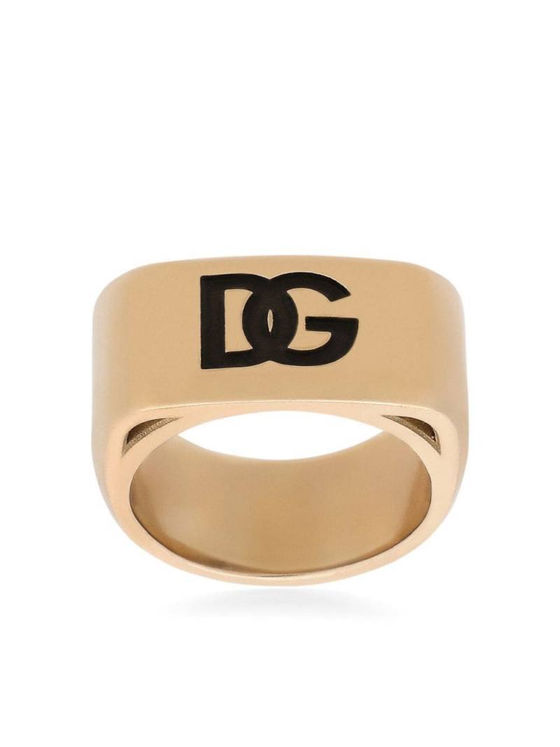 Dolce & Gabbana DG engraved-logo ring - Gold von Dolce & Gabbana