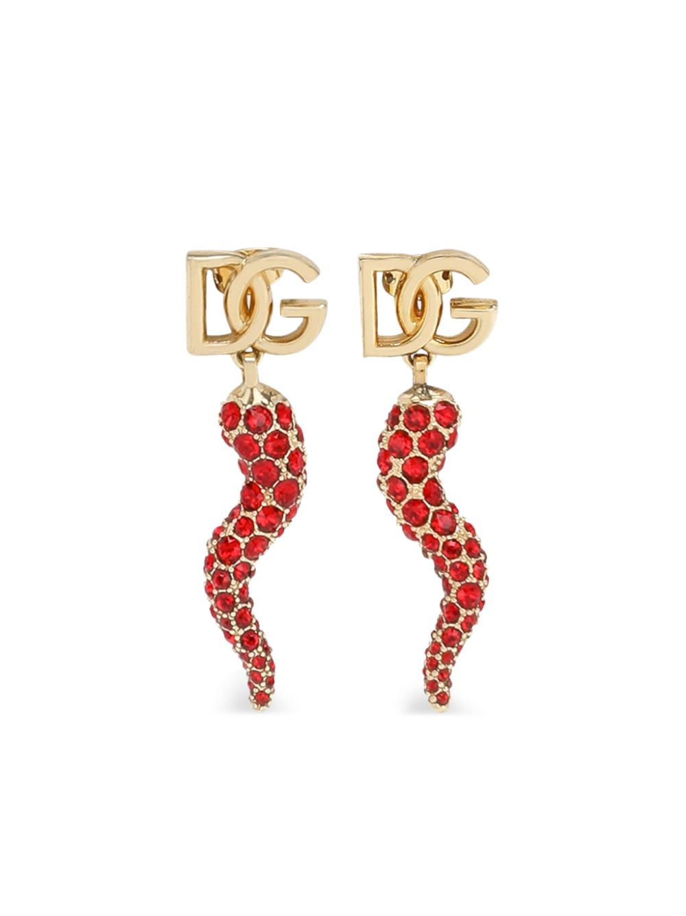 Dolce & Gabbana DG horn drop earrings - Gold von Dolce & Gabbana