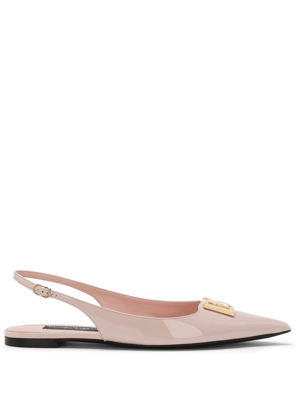 Dolce & Gabbana DG leather slingback ballerina shoes - Pink von Dolce & Gabbana