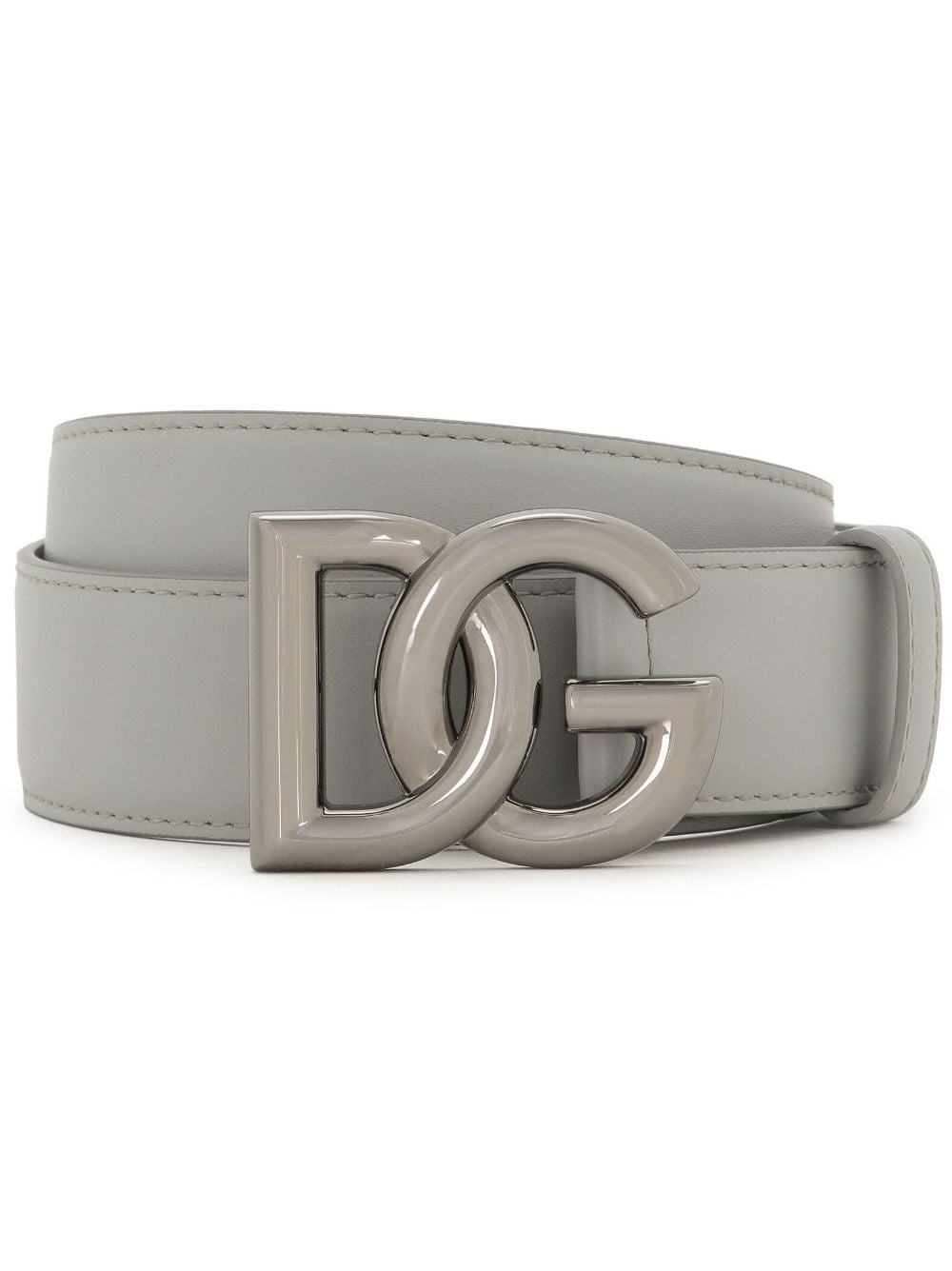 Dolce & Gabbana DG-logo buckle leather belt - Grey von Dolce & Gabbana