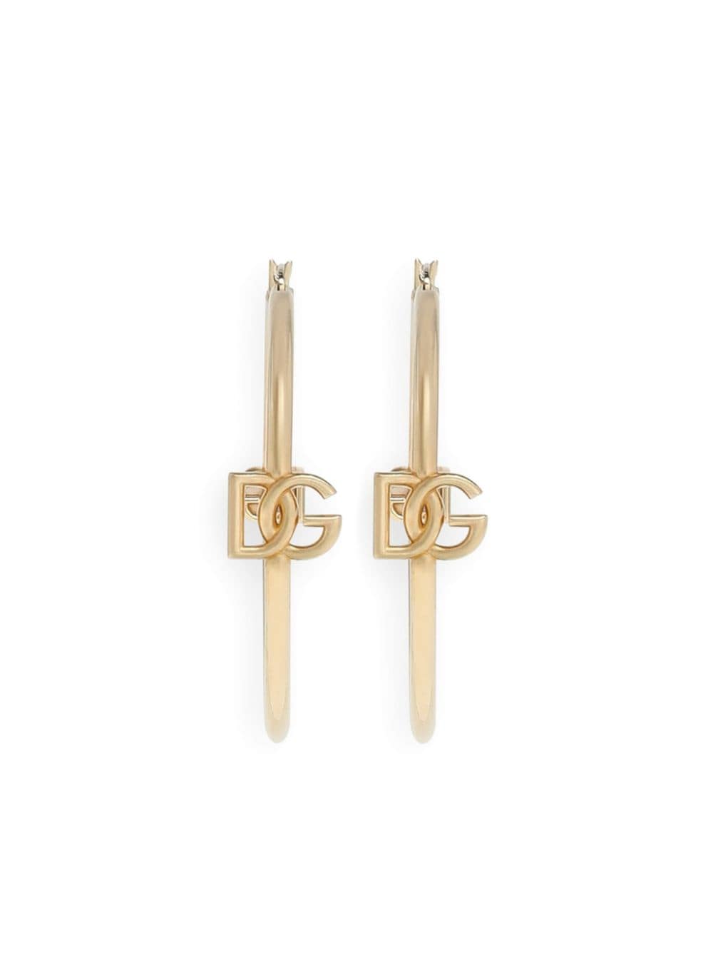 Dolce & Gabbana DG logo-charm hoop earrings - Gold von Dolce & Gabbana