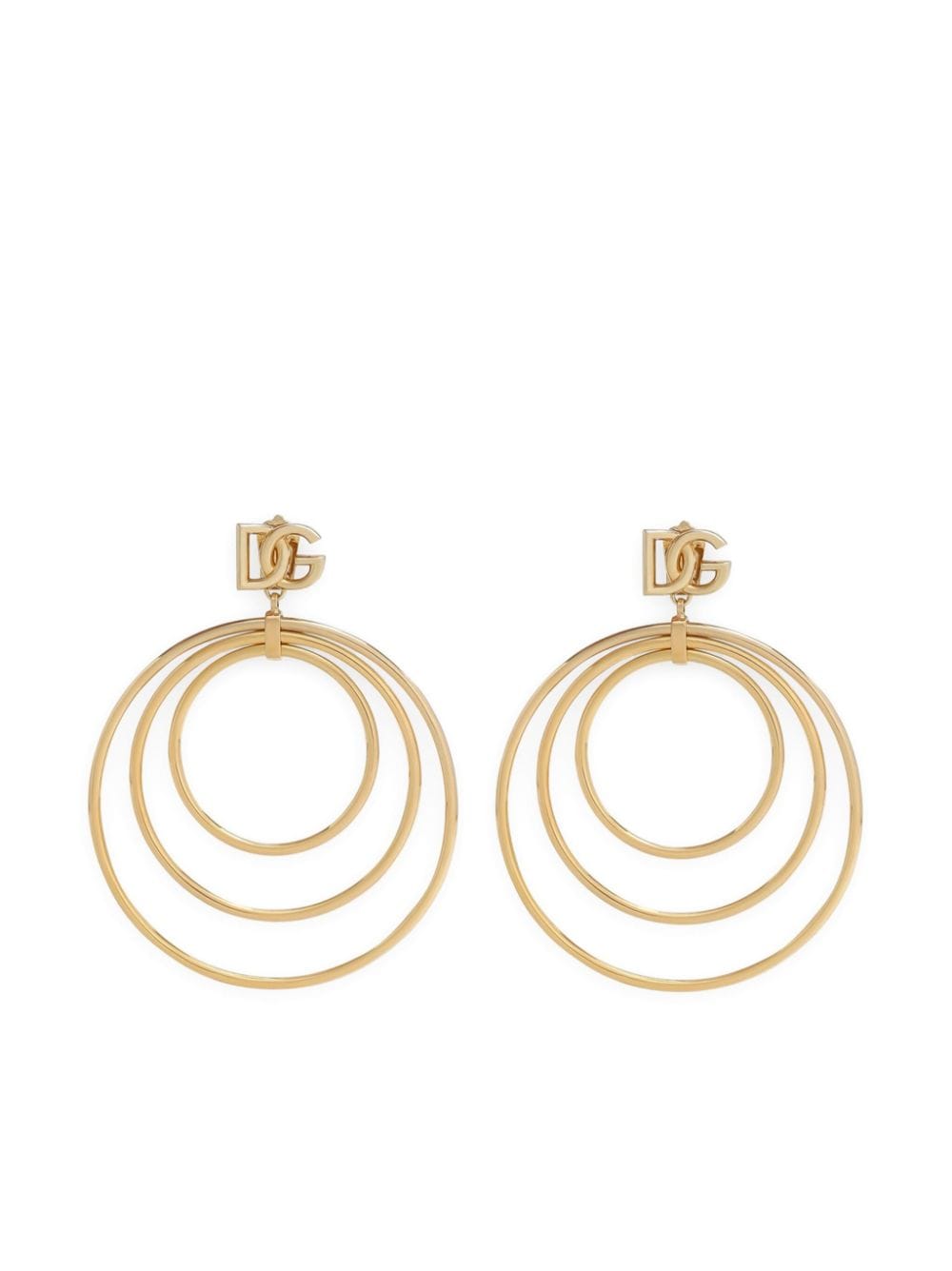 Dolce & Gabbana DG logo-charm multi-hoop earrings - Gold von Dolce & Gabbana