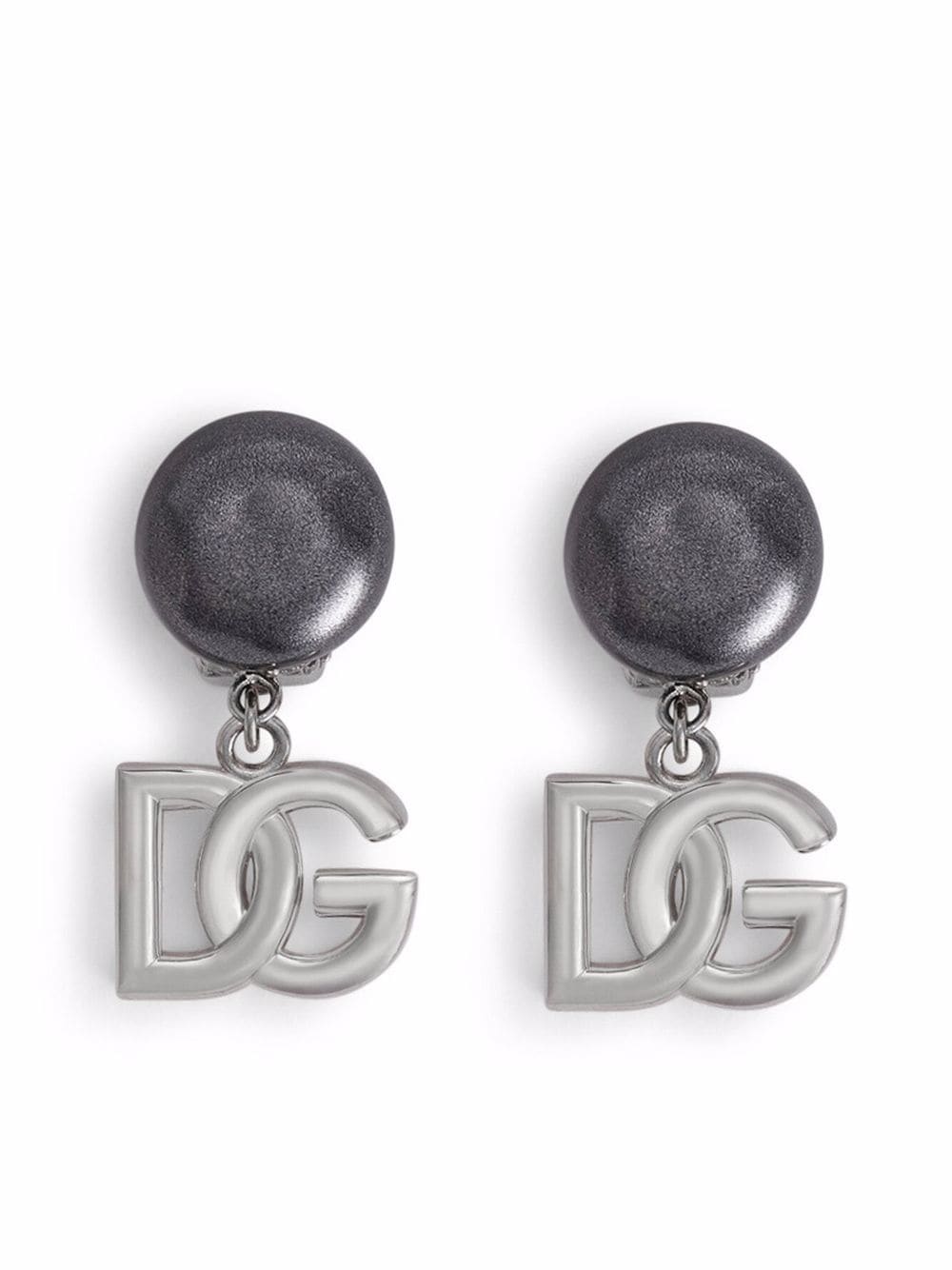 Dolce & Gabbana DG-logo clip-on earrings - Silver von Dolce & Gabbana