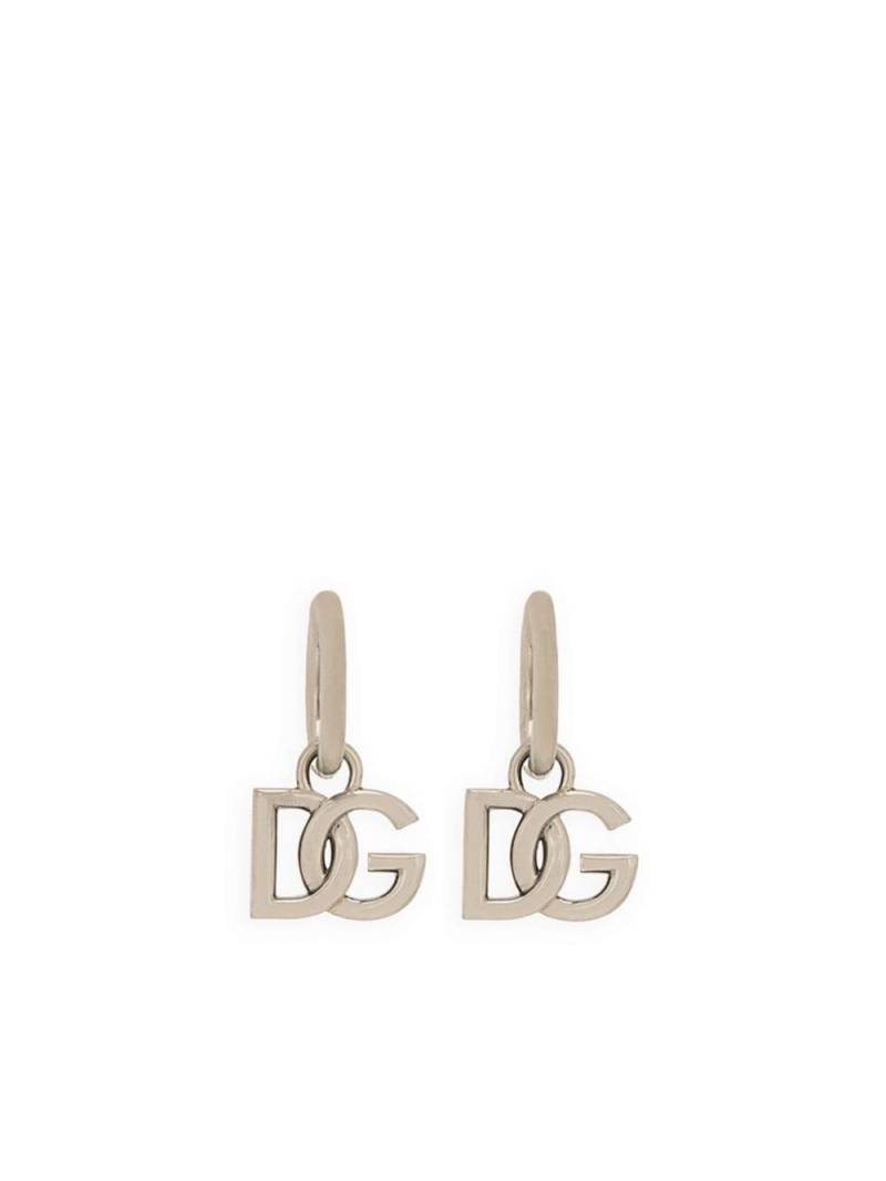 Dolce & Gabbana DG-logo hoop earrings - Silver von Dolce & Gabbana