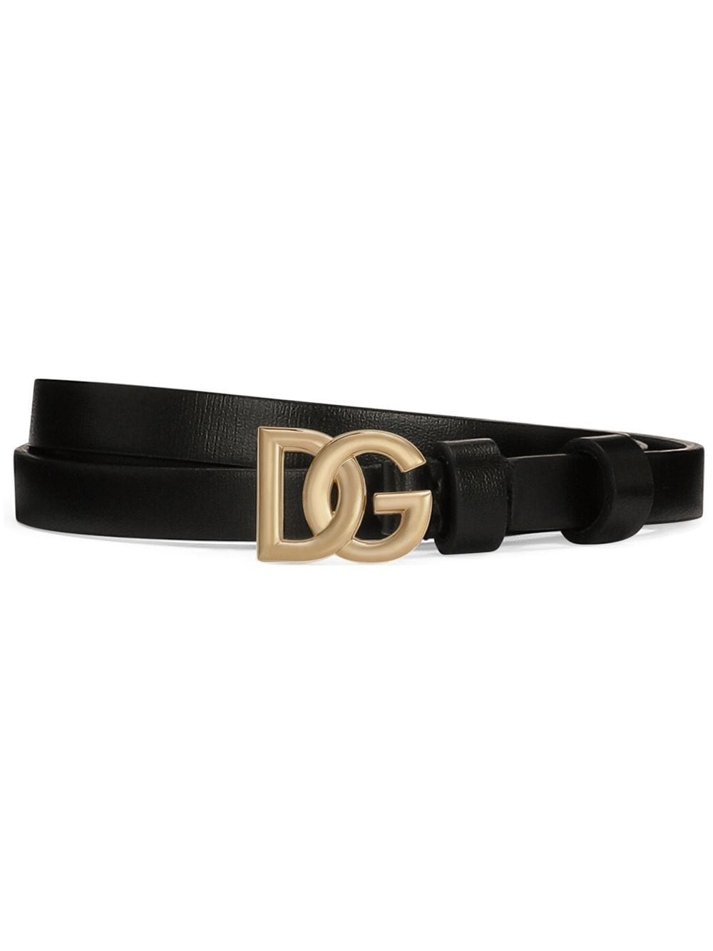 Dolce & Gabbana DG-logo leather belt - Black von Dolce & Gabbana