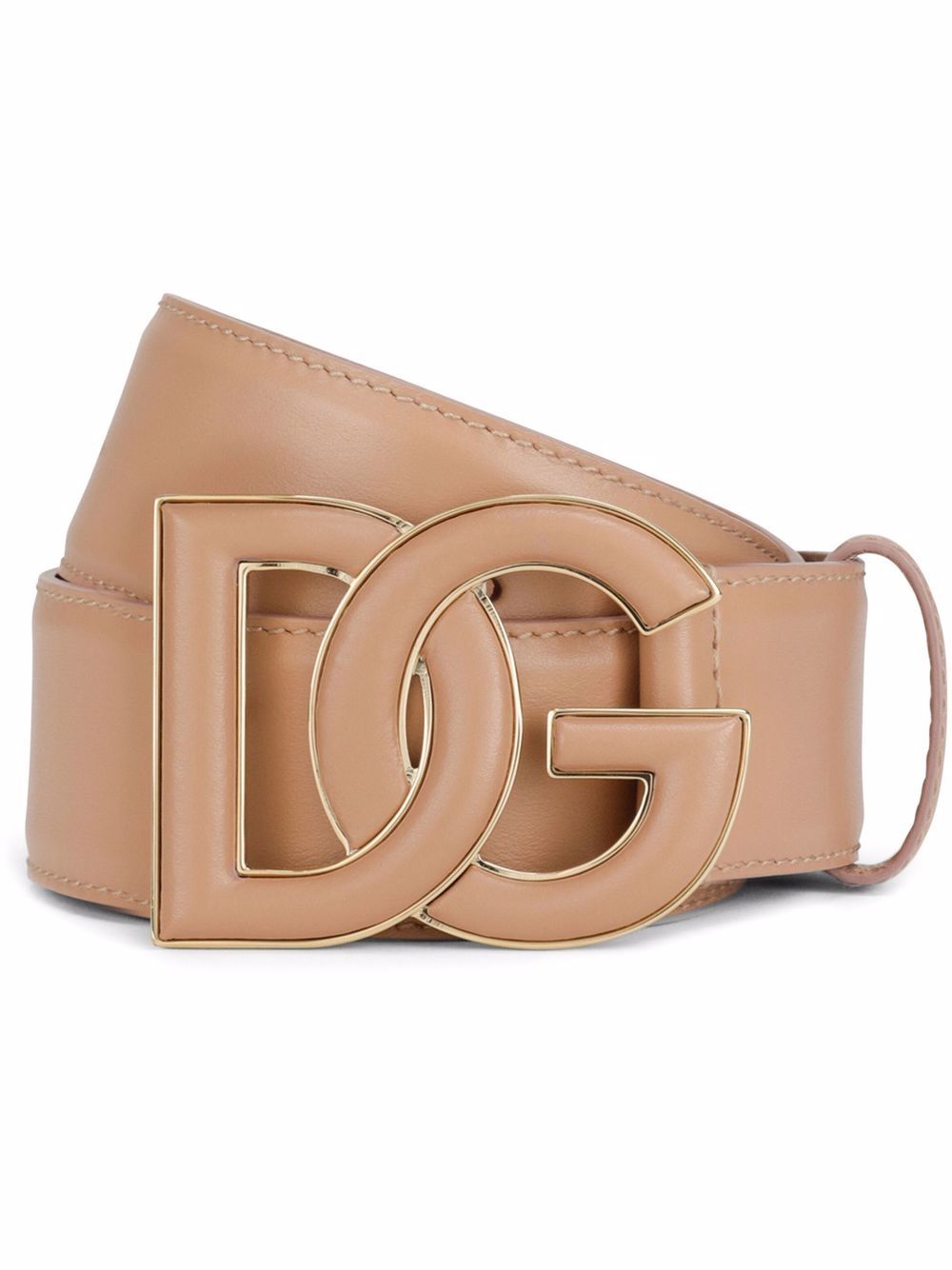 Dolce & Gabbana DG-logo leather belt - Neutrals von Dolce & Gabbana