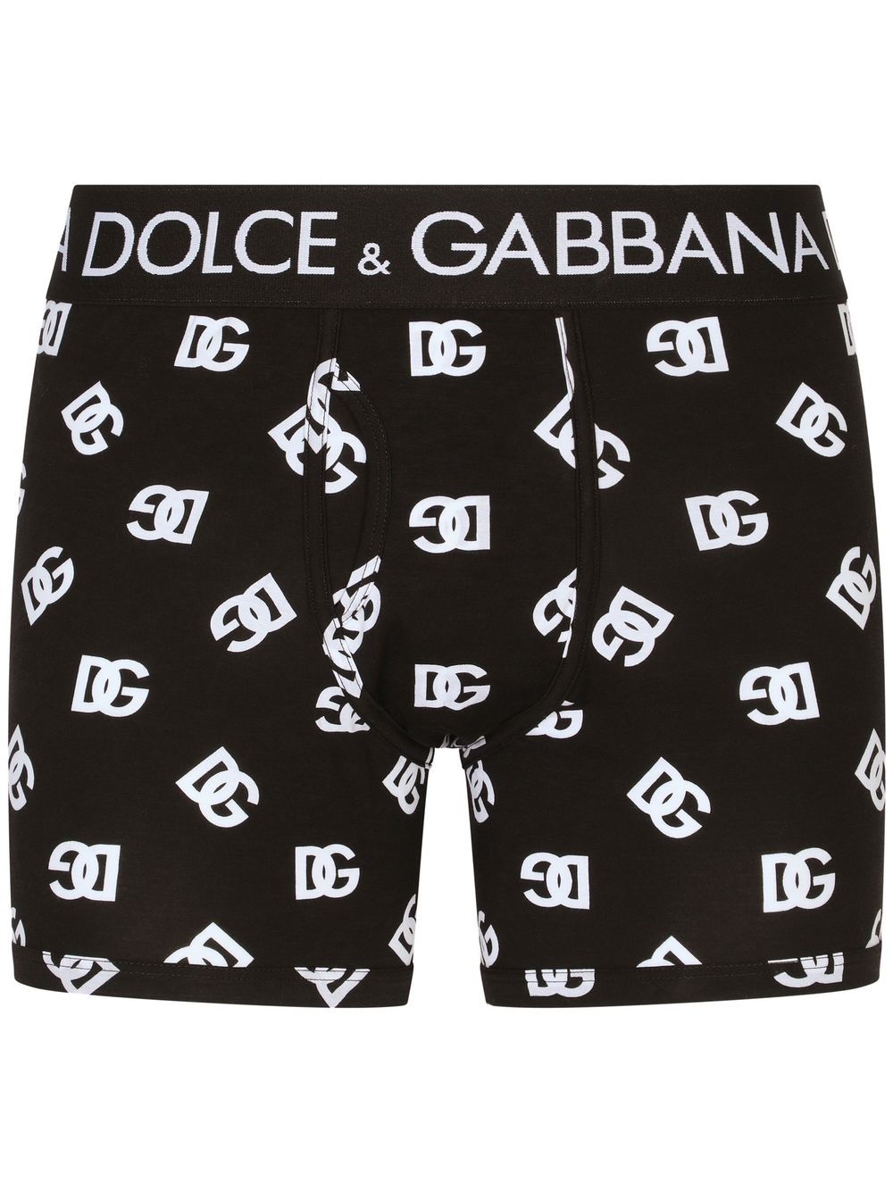 Dolce & Gabbana DG-logo long-leg boxer briefs - Black von Dolce & Gabbana