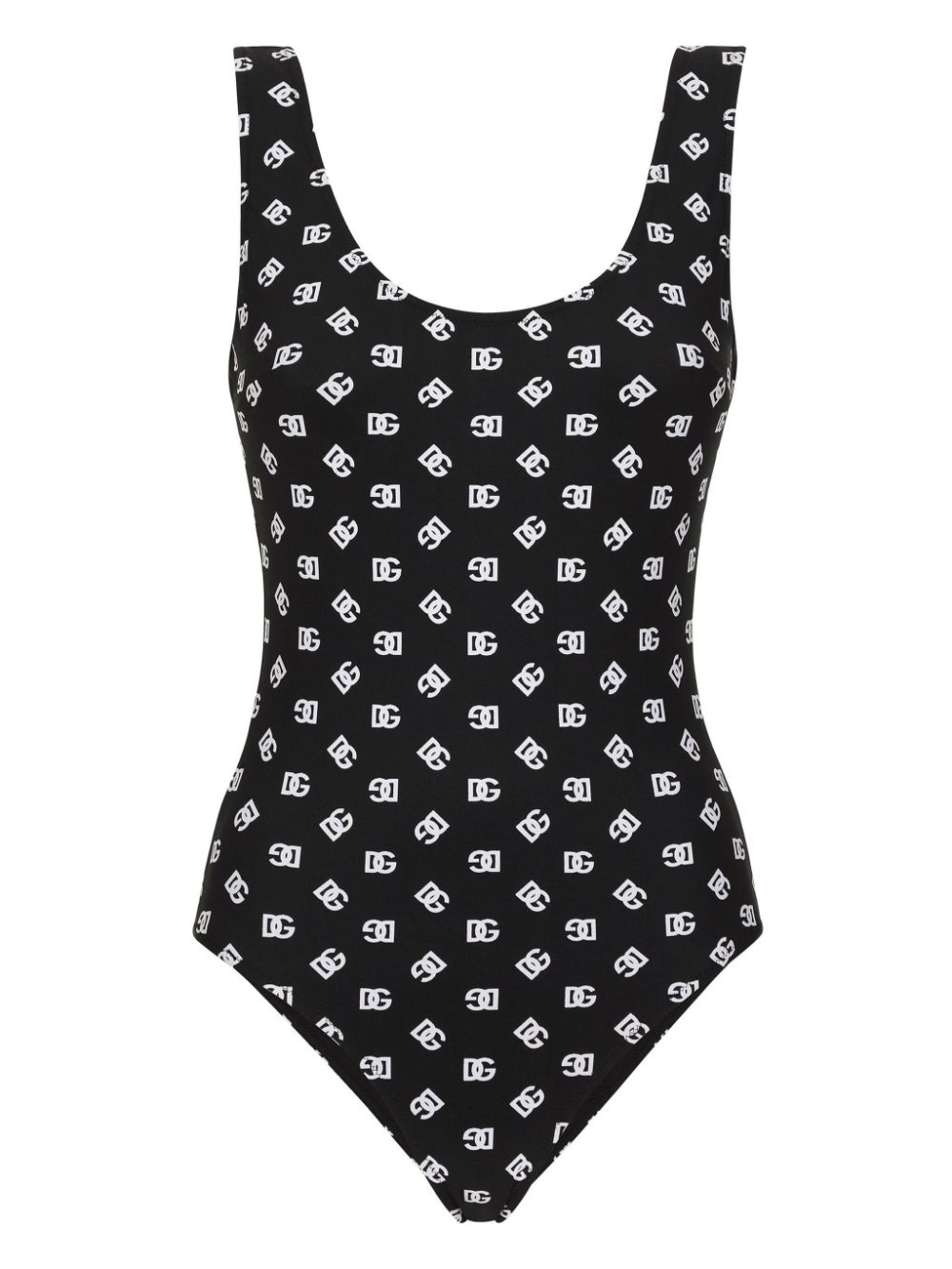 Dolce & Gabbana DG-logo one-piece swuimsuit - Black von Dolce & Gabbana