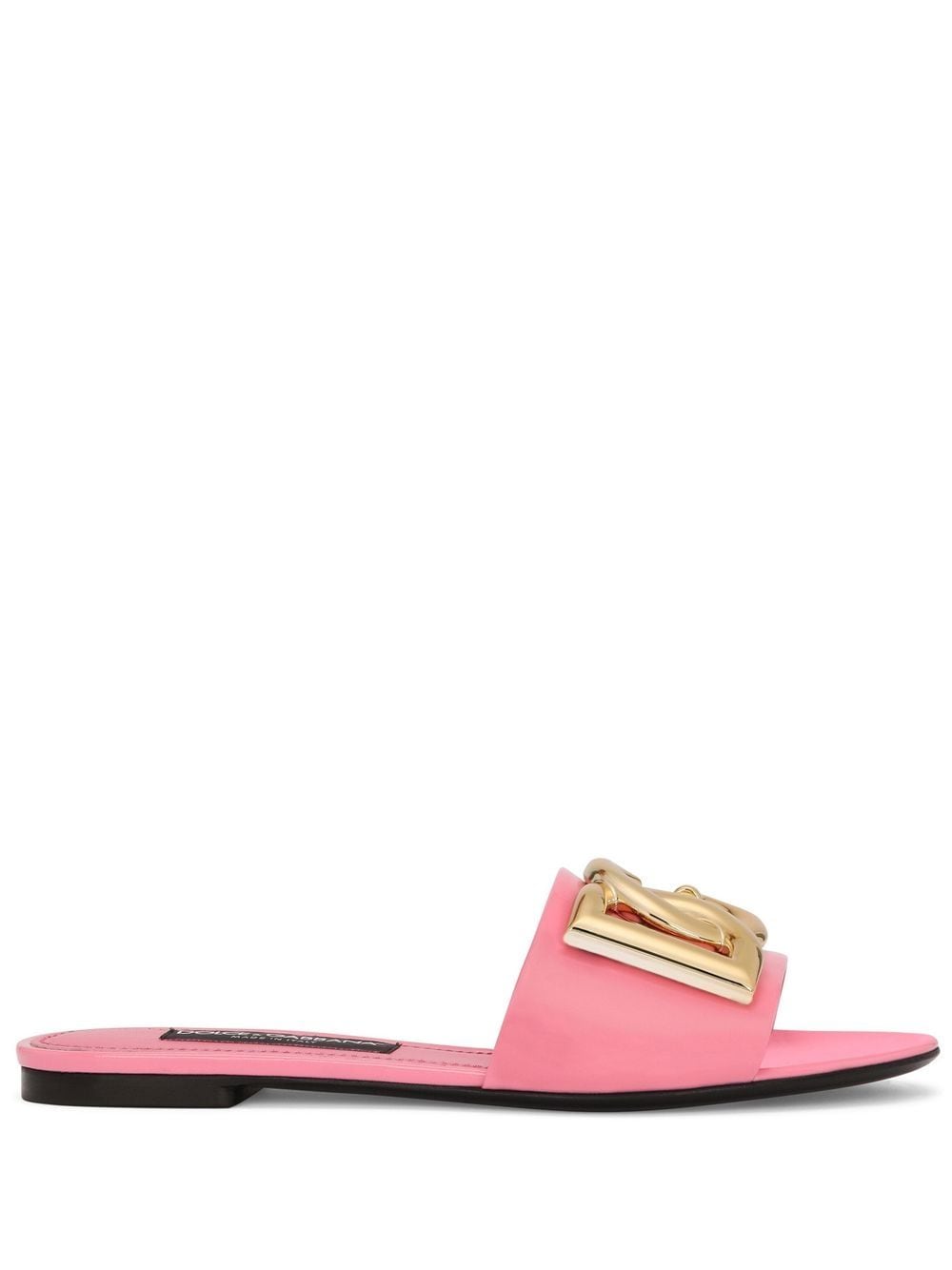 Dolce & Gabbana DG-logo patent leather sandals - Pink von Dolce & Gabbana