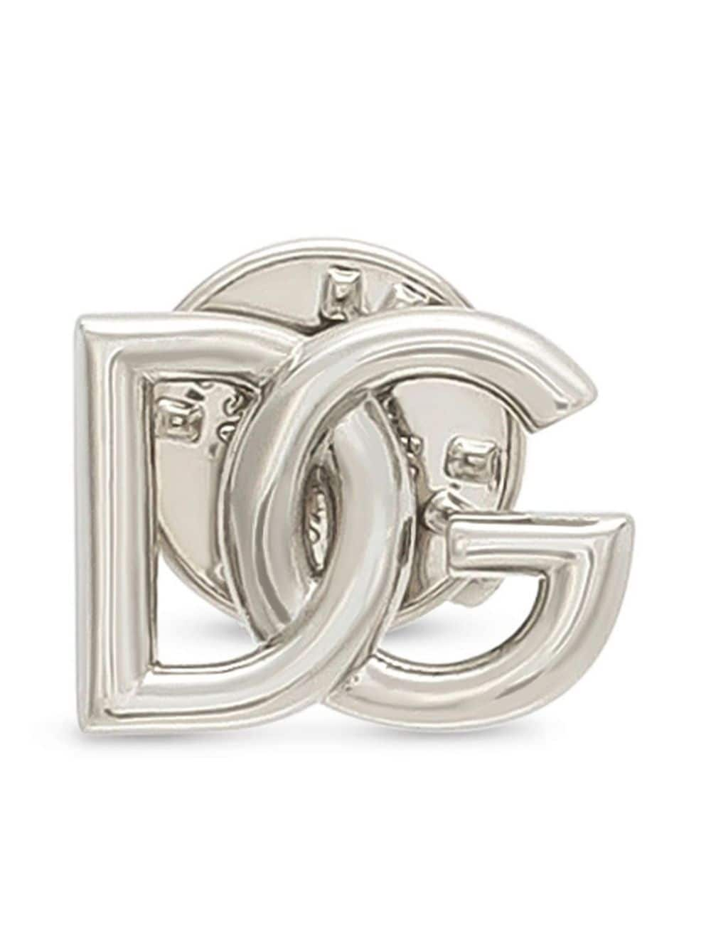 Dolce & Gabbana DG logo-plaque pin - Silver von Dolce & Gabbana