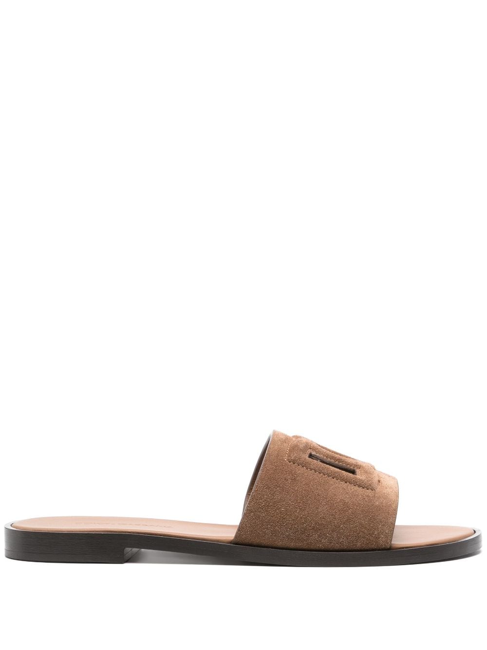 Dolce & Gabbana DG logo suede sandals - Brown von Dolce & Gabbana