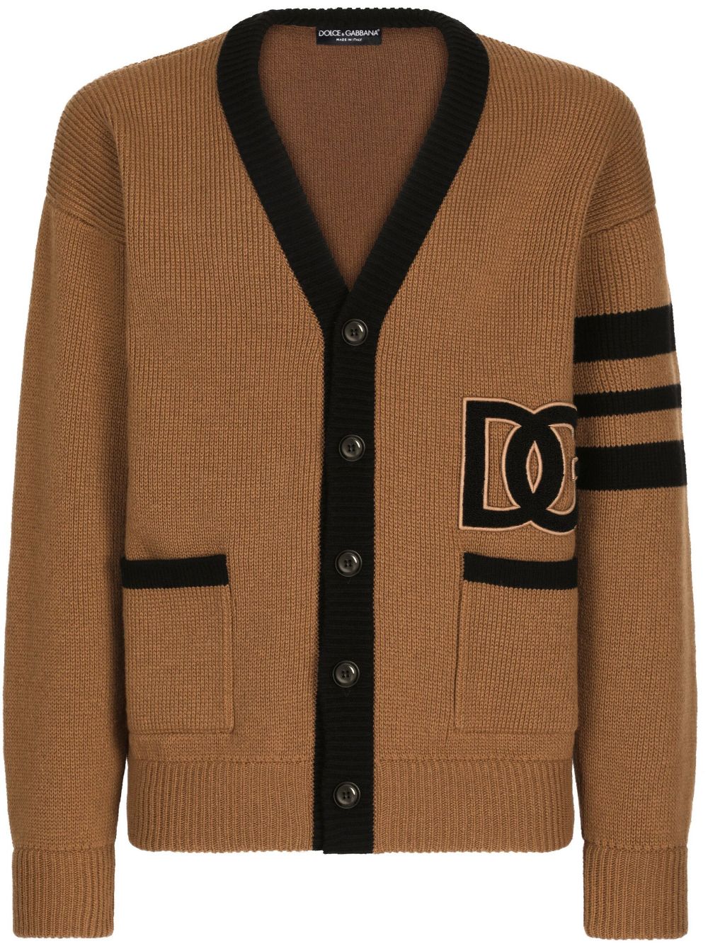 Dolce & Gabbana DG logo virgin-wool cardigan - Brown von Dolce & Gabbana