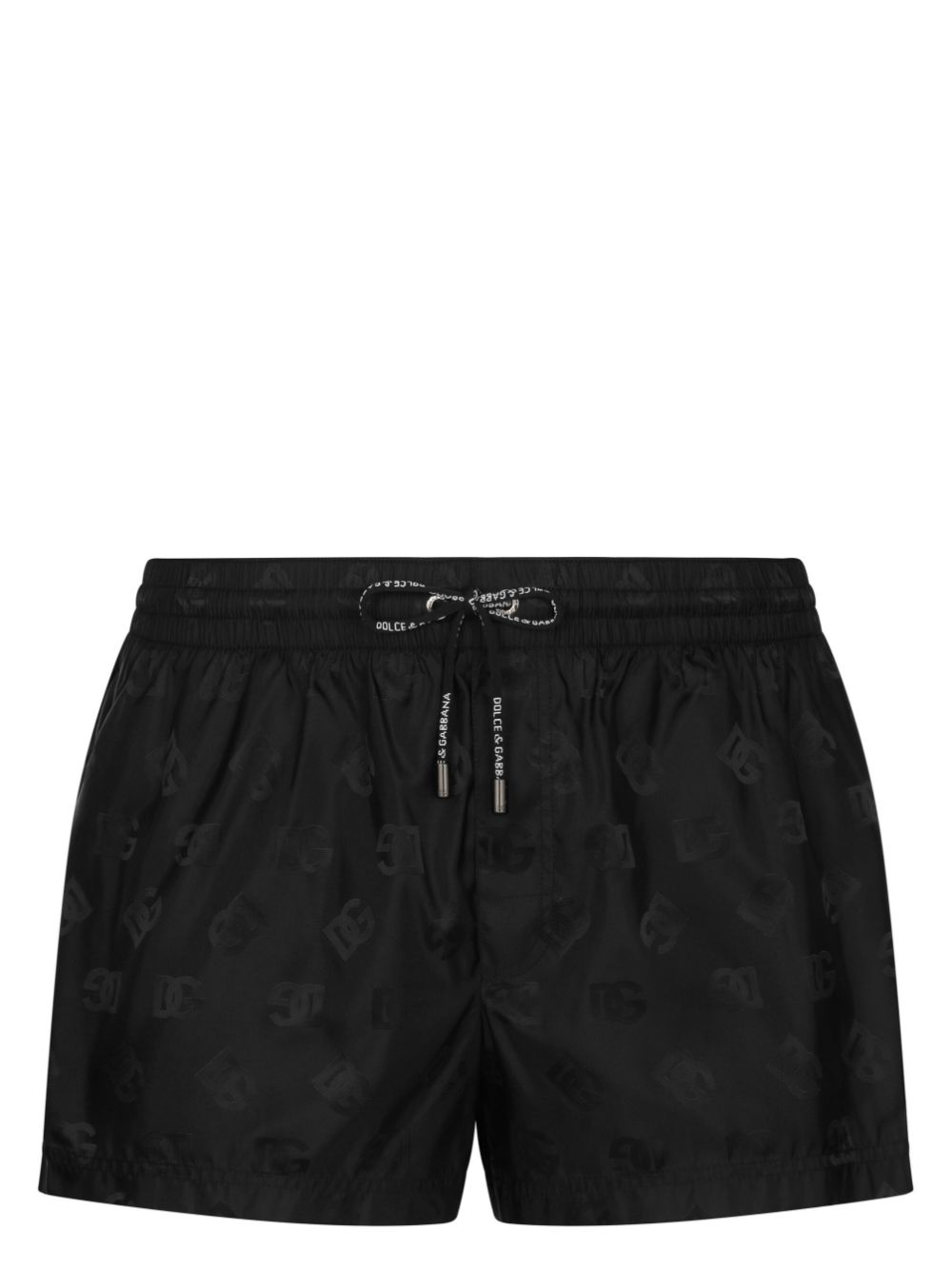 Dolce & Gabbana DG monogram-print swim shorts - Black von Dolce & Gabbana