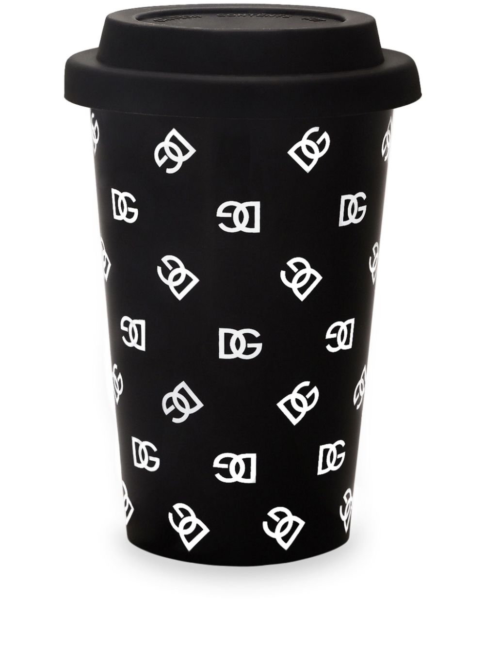 Dolce & Gabbana DG print reusable coffee cup - Black von Dolce & Gabbana