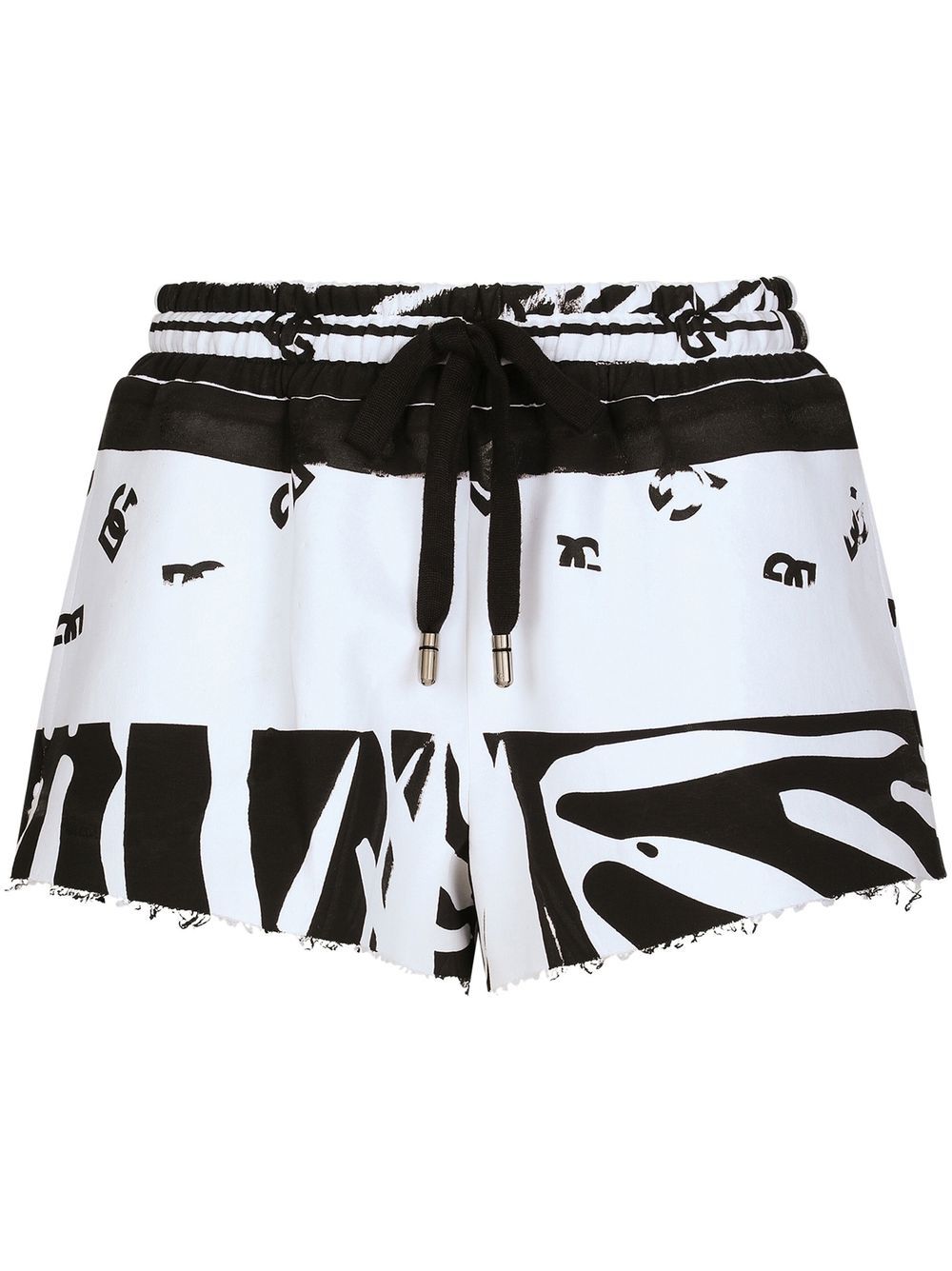 Dolce & Gabbana DG zebra-print shorts - White von Dolce & Gabbana