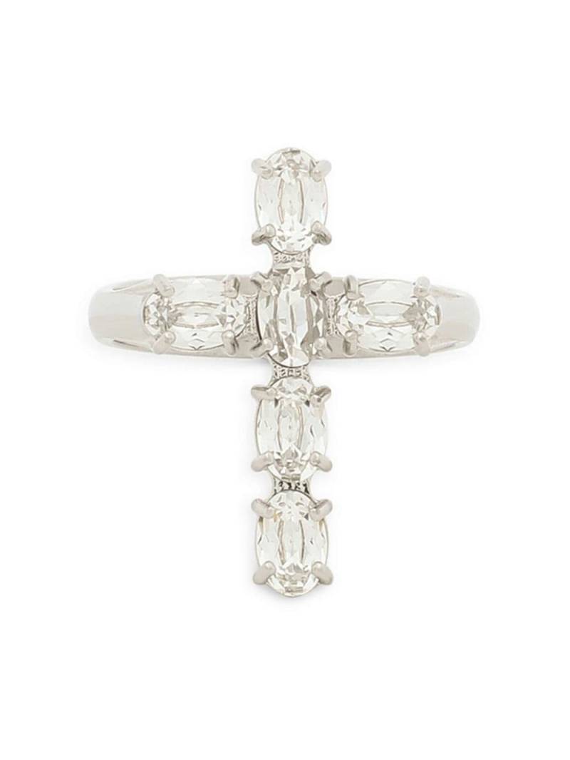 Dolce & Gabbana DNA crystal cross ring - Silver von Dolce & Gabbana