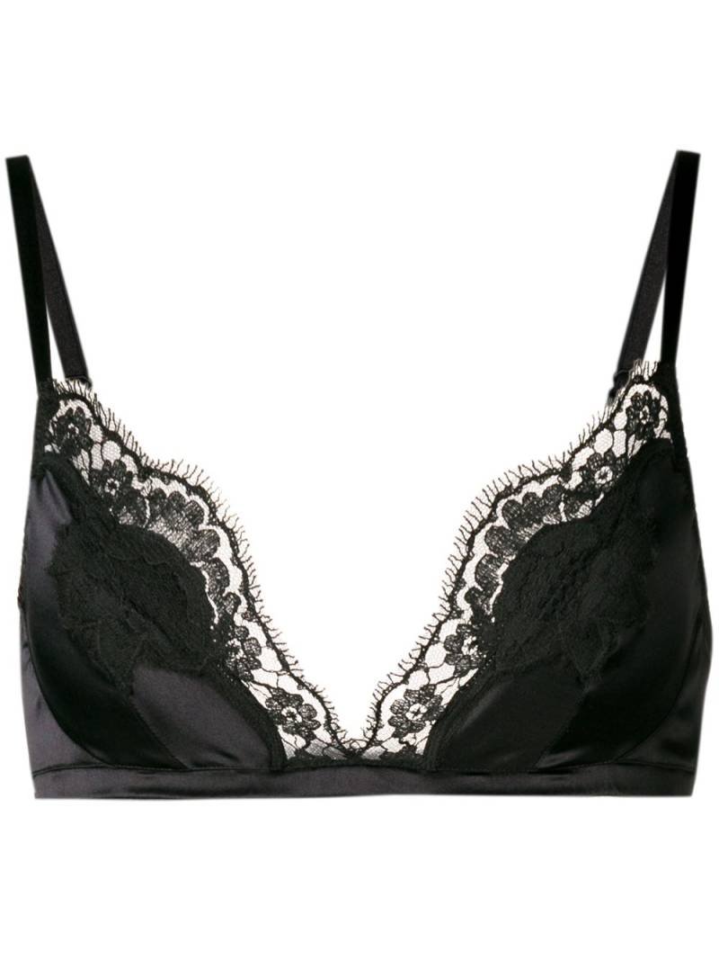 Dolce & Gabbana lace-detail triangle bra - Black von Dolce & Gabbana