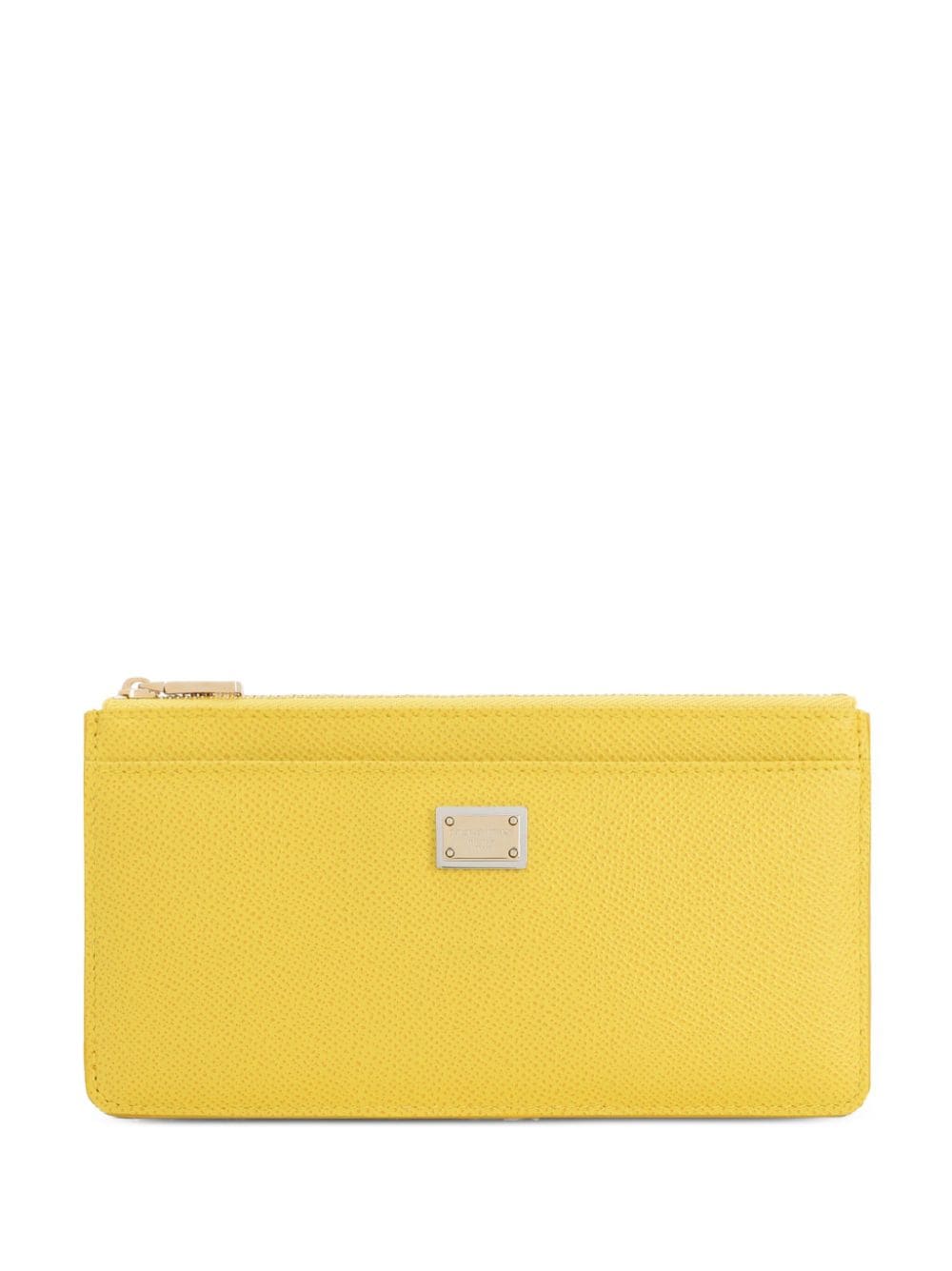 Dolce & Gabbana Dauphine leather wallet - Yellow von Dolce & Gabbana