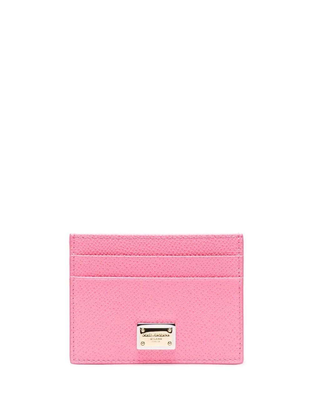 Dolce & Gabbana Dauphine logo-plaque cardholder - Pink von Dolce & Gabbana