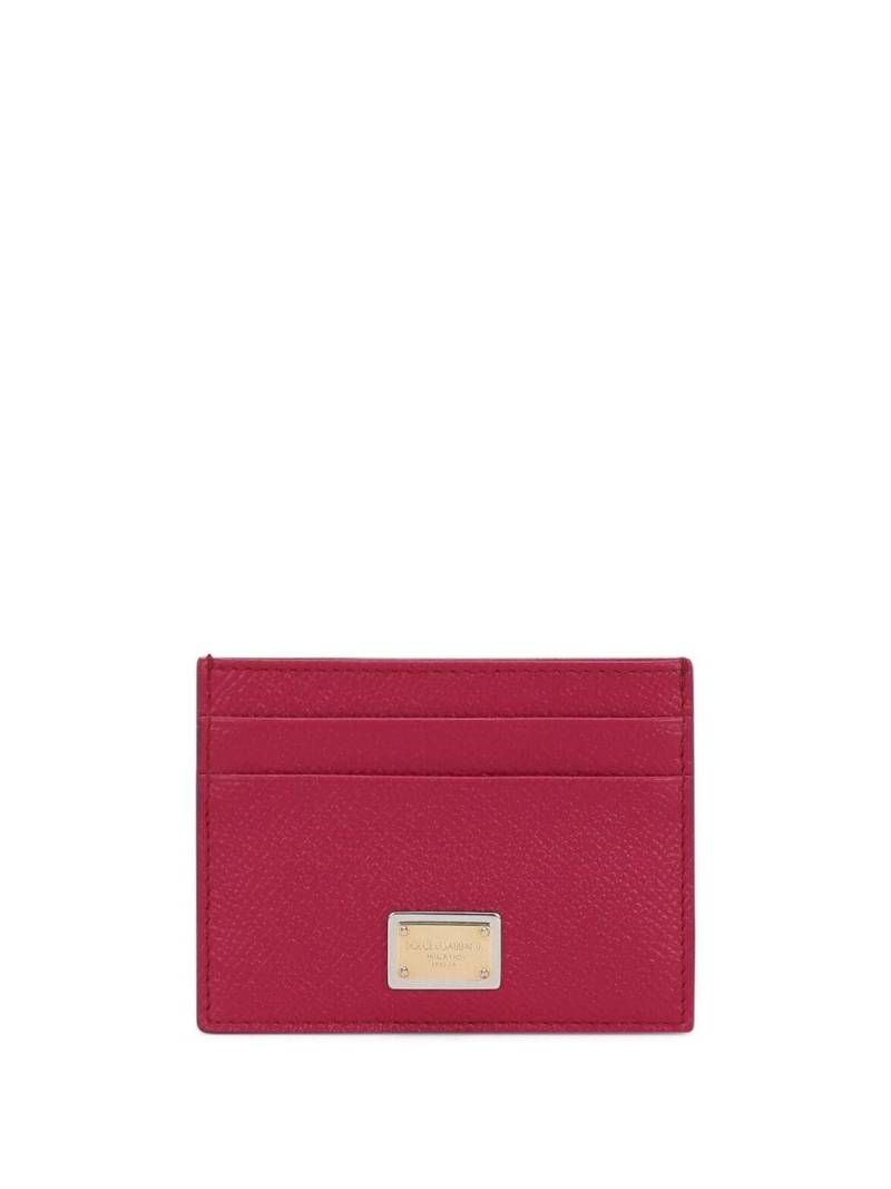 Dolce & Gabbana Dauphine logo-plaque cardholder - Pink von Dolce & Gabbana