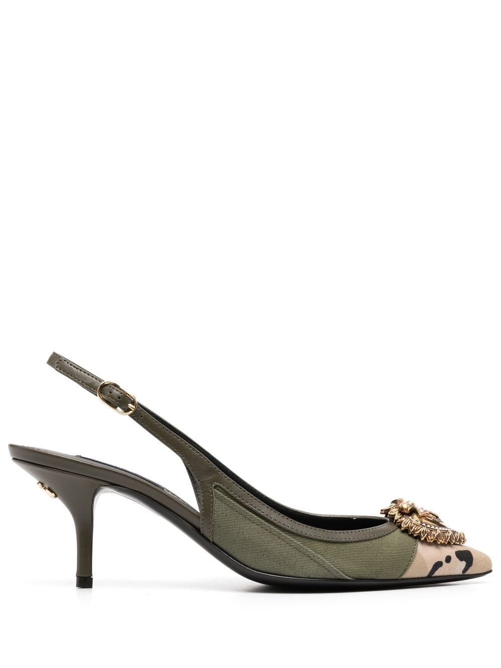 Dolce & Gabbana Devotion 60mm patchwork pumps - Green von Dolce & Gabbana