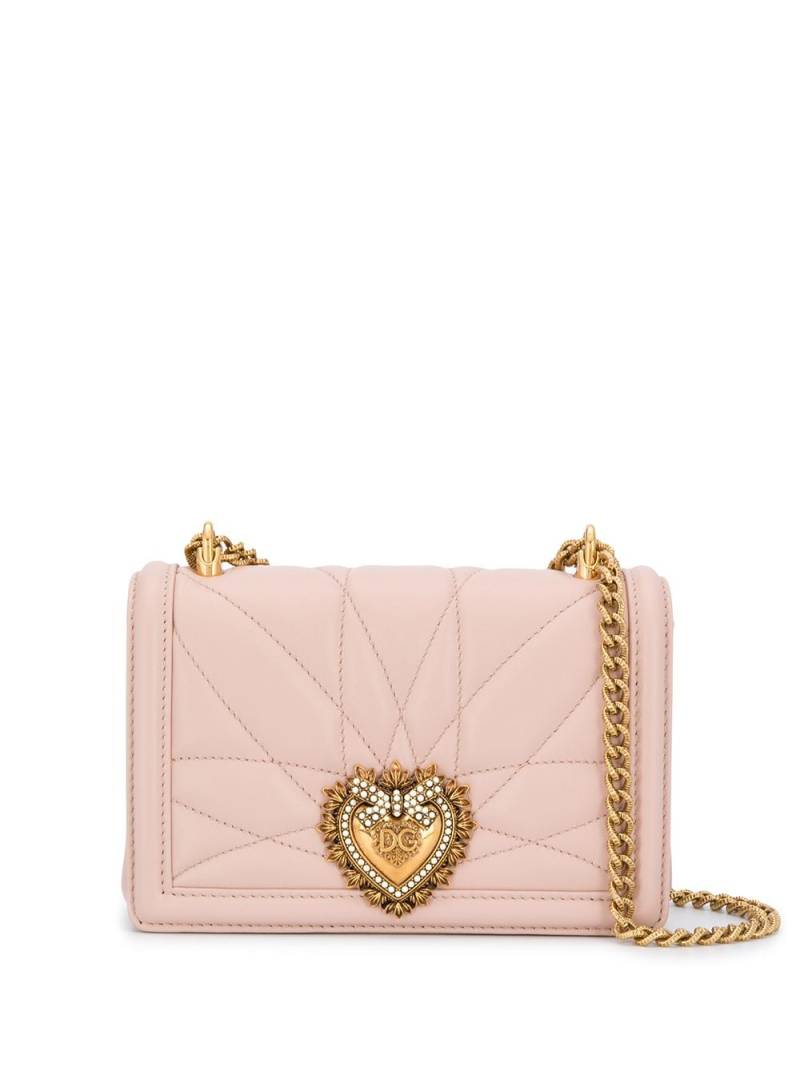 Dolce & Gabbana small Devotion quilted crossbody bag - Neutrals von Dolce & Gabbana