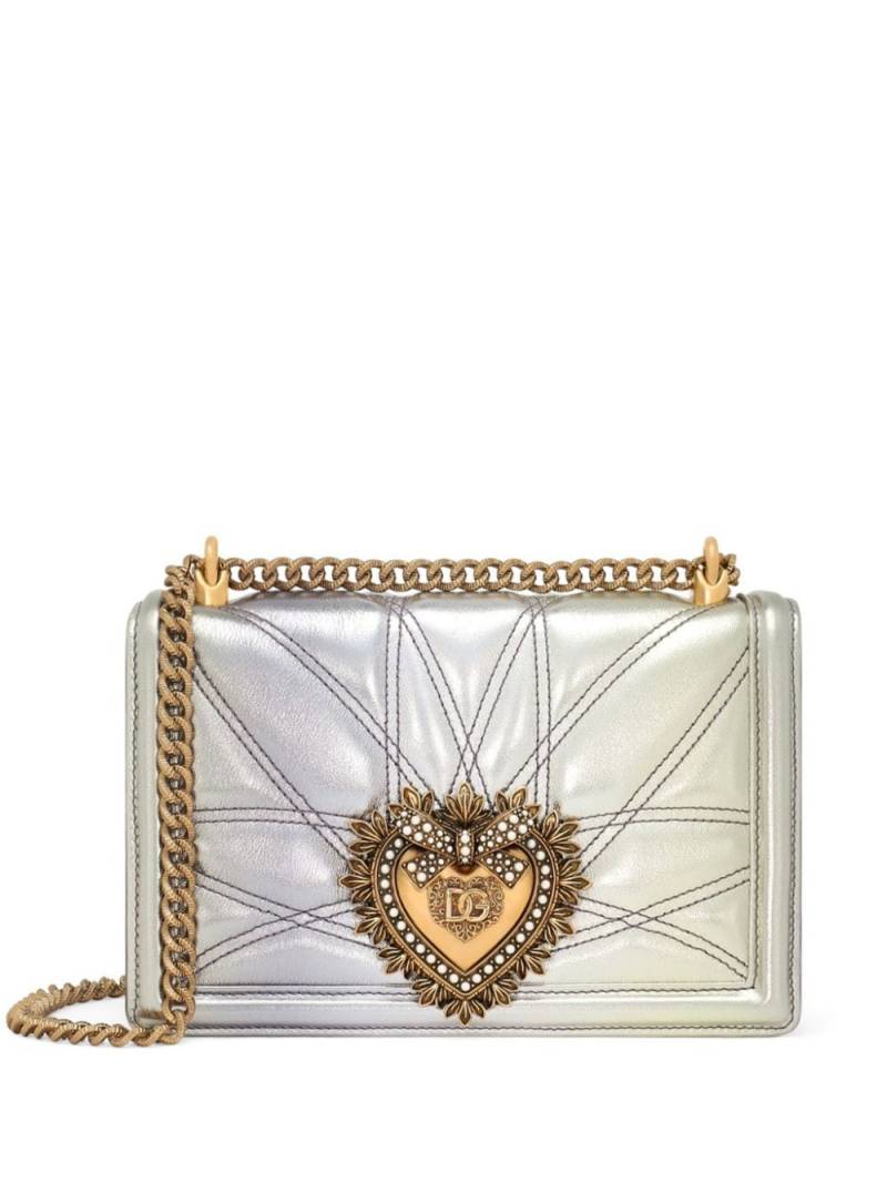 Dolce & Gabbana Devotion leather crossbody bag - Neutrals von Dolce & Gabbana