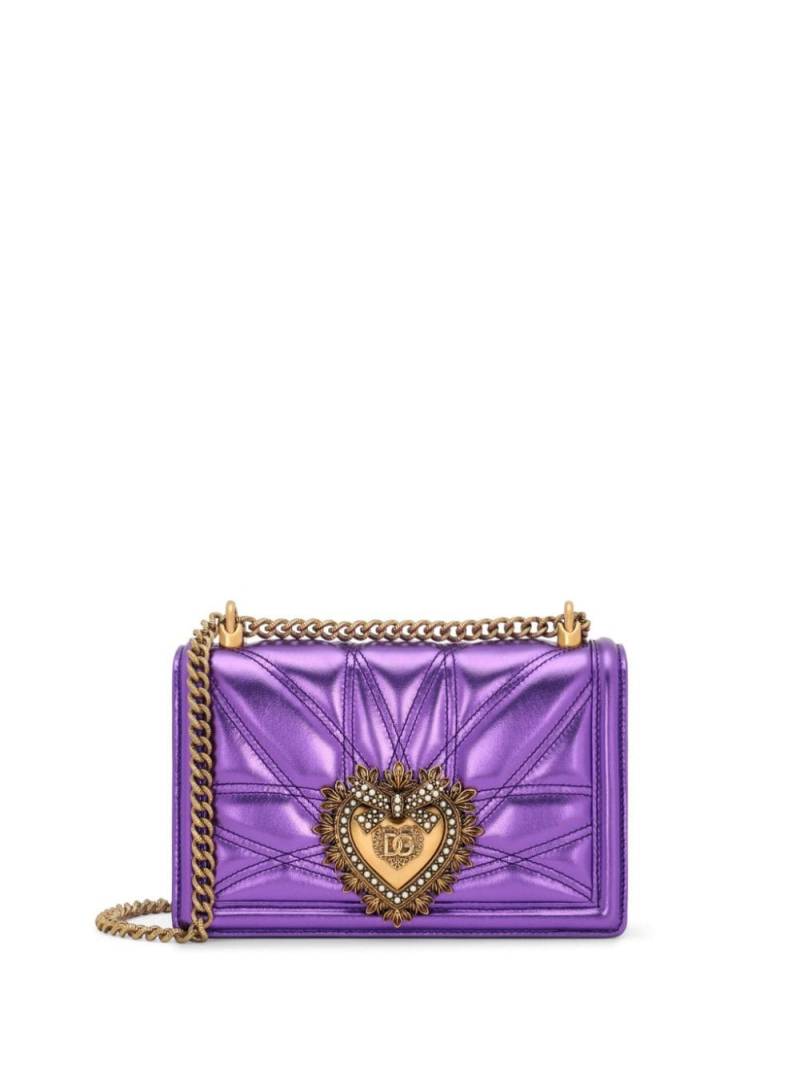 Dolce & Gabbana Devotion matelassé shoulder bag - Purple von Dolce & Gabbana