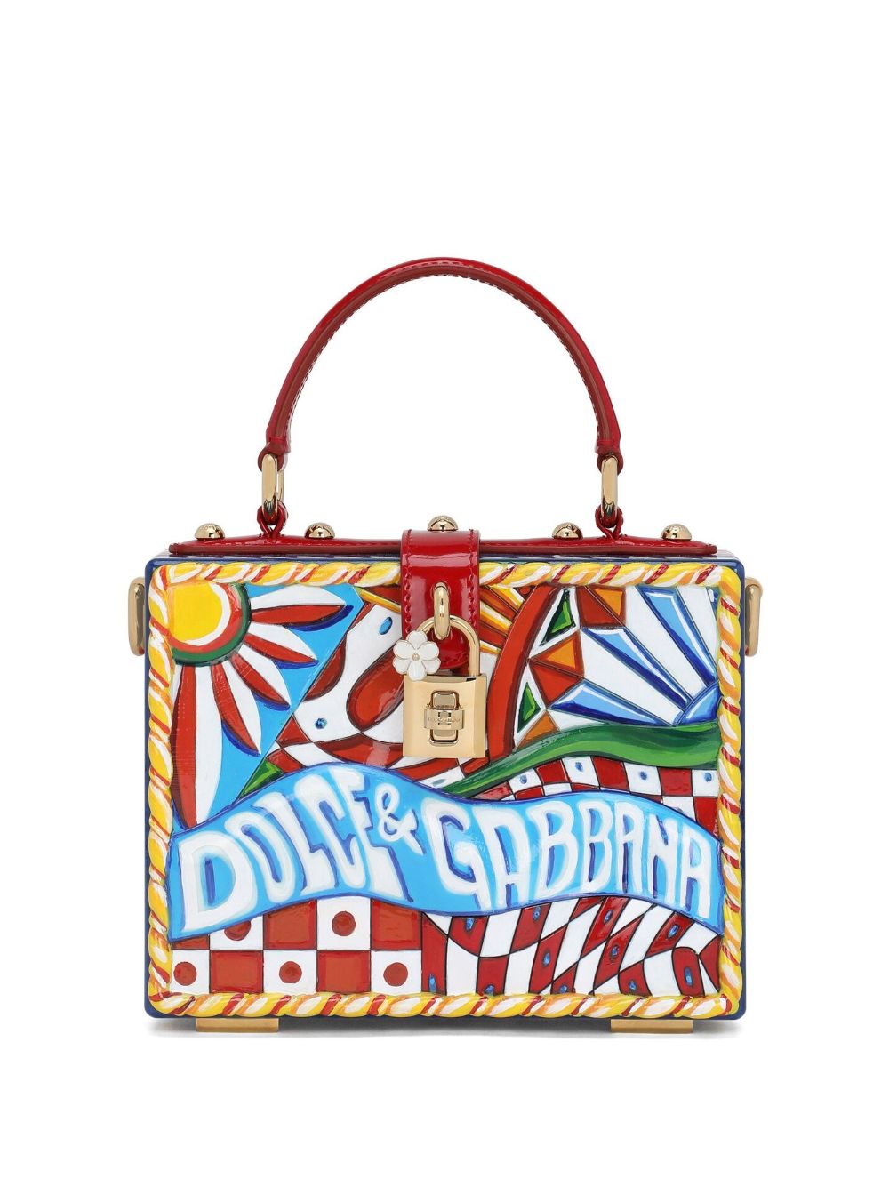 Dolce & Gabbana Dolce Box Carretto-print tote bag - Red von Dolce & Gabbana