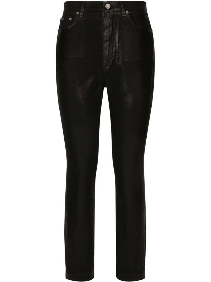 Dolce & Gabbana Grace coated skinny jeans - Black von Dolce & Gabbana