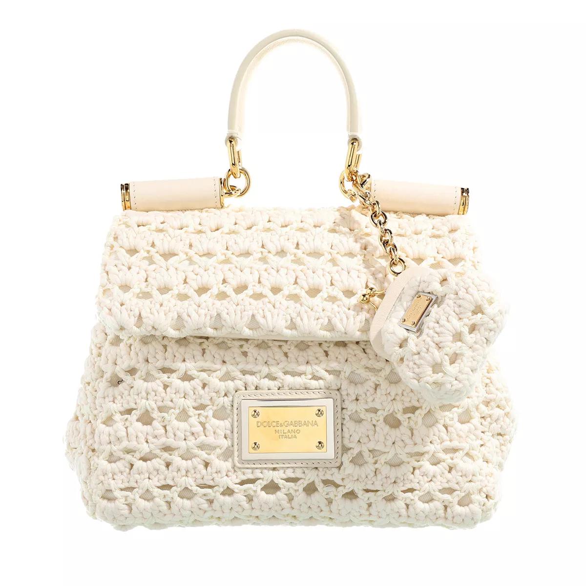 Dolce&Gabbana Henkeltasche - Sicily Crochet Bag - Gr. unisize - in Creme - für Damen von Dolce&Gabbana