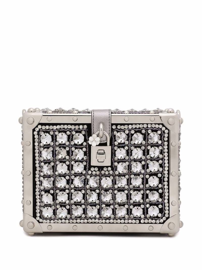 Dolce & Gabbana Jacquard Dolce Box top-handle bag - White von Dolce & Gabbana