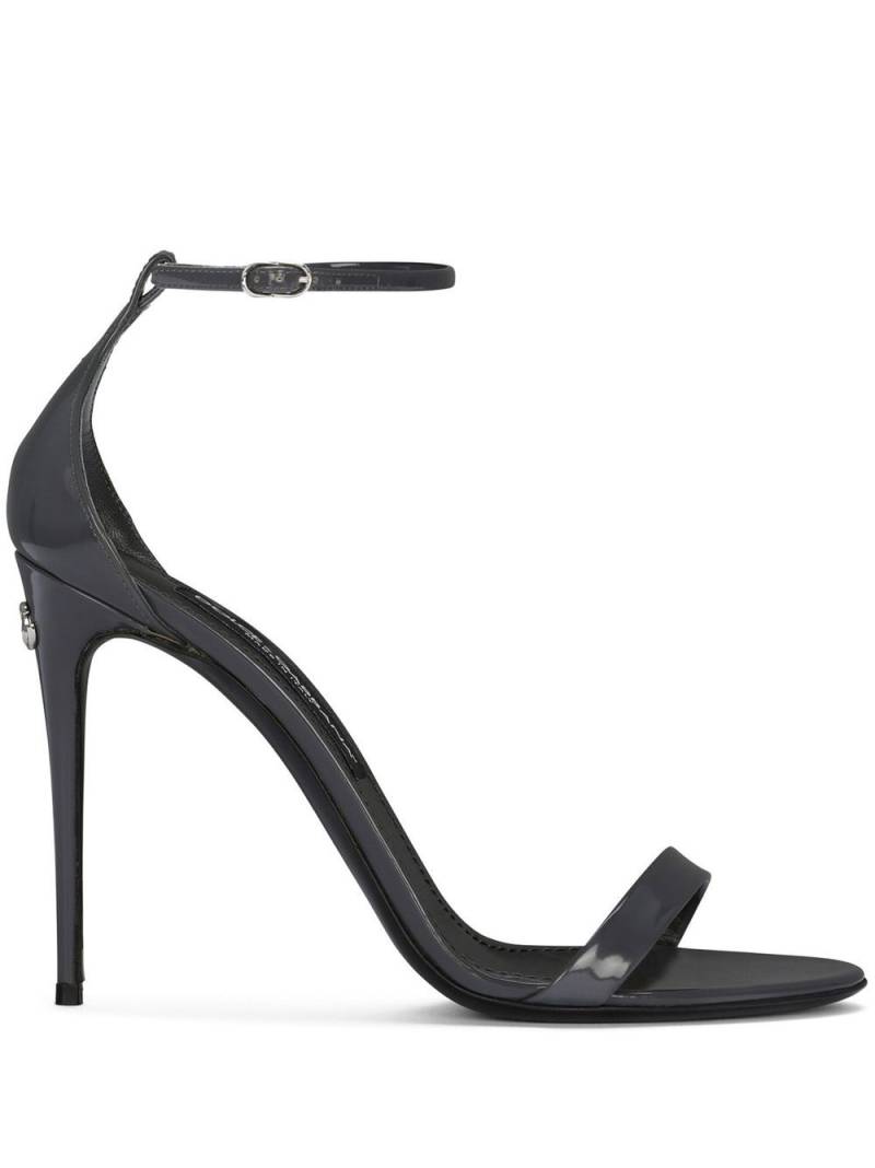 Dolce & Gabbana 105mm Kim leather sandals - Grey von Dolce & Gabbana