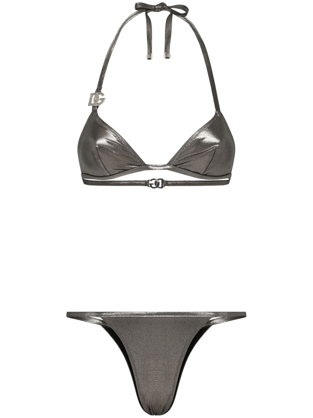 Dolce & Gabbana KIM DOLCE&GABBANA DG-logo triangle bikini - Silver von Dolce & Gabbana