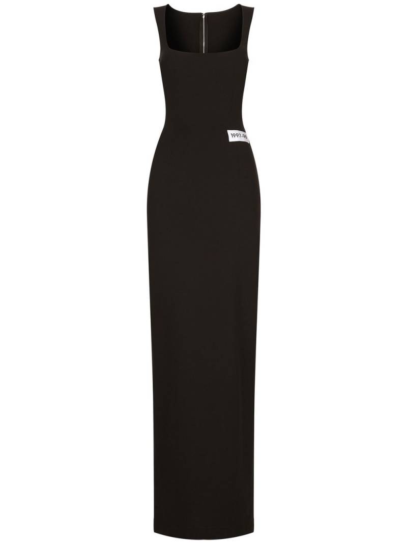 Dolce & Gabbana KIM DOLCE&GABBANA Milano-rib maxi dress - Black von Dolce & Gabbana