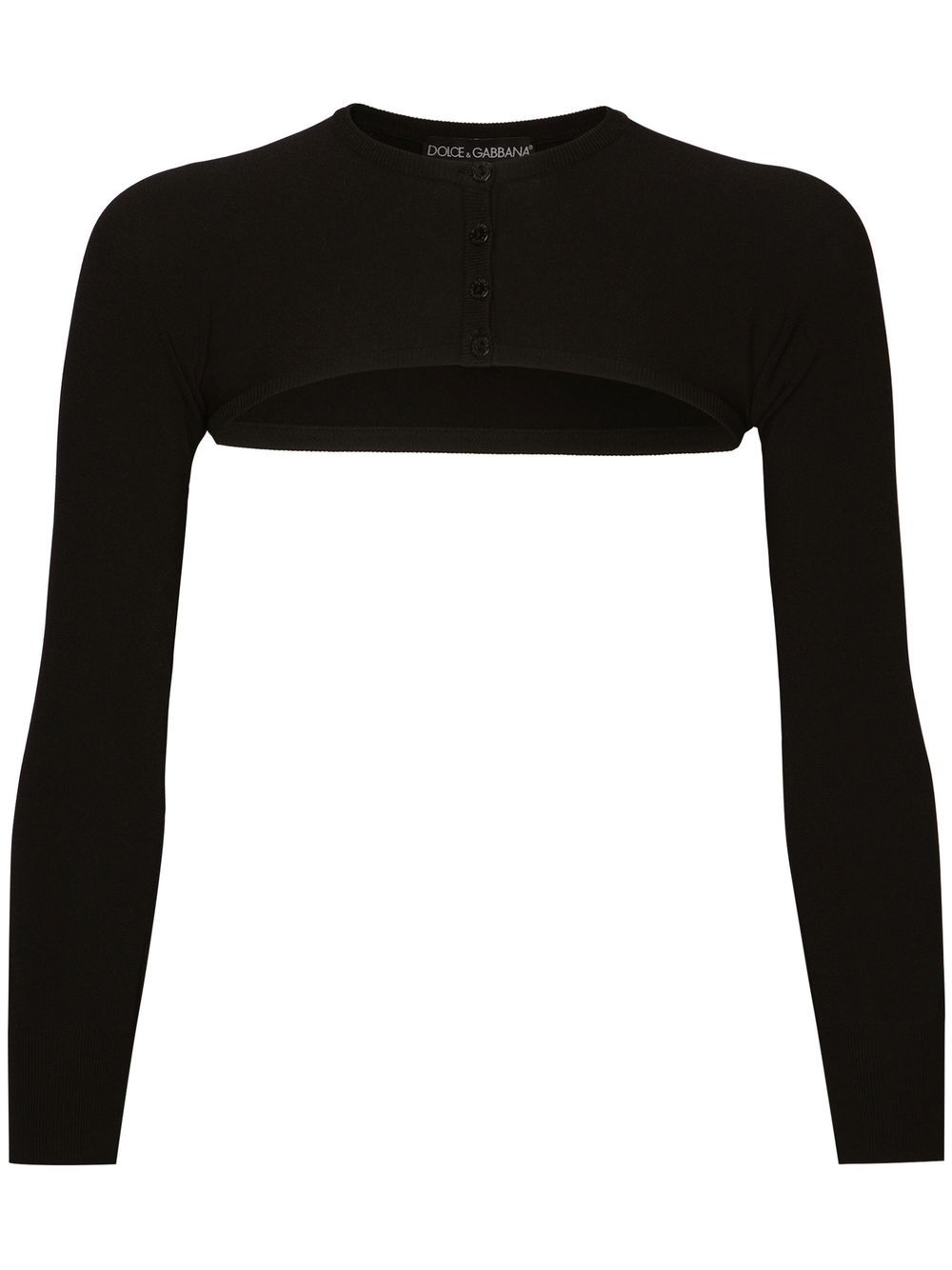 Dolce & Gabbana KIM DOLCE&GABBANA cropped button-fastening cardigan - Black von Dolce & Gabbana