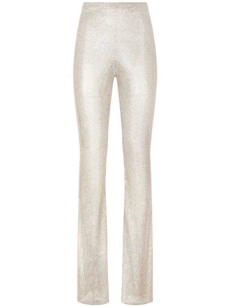 Dolce & Gabbana KIM DOLCE&GABBANA crystal-embellished mesh trousers - Gold von Dolce & Gabbana