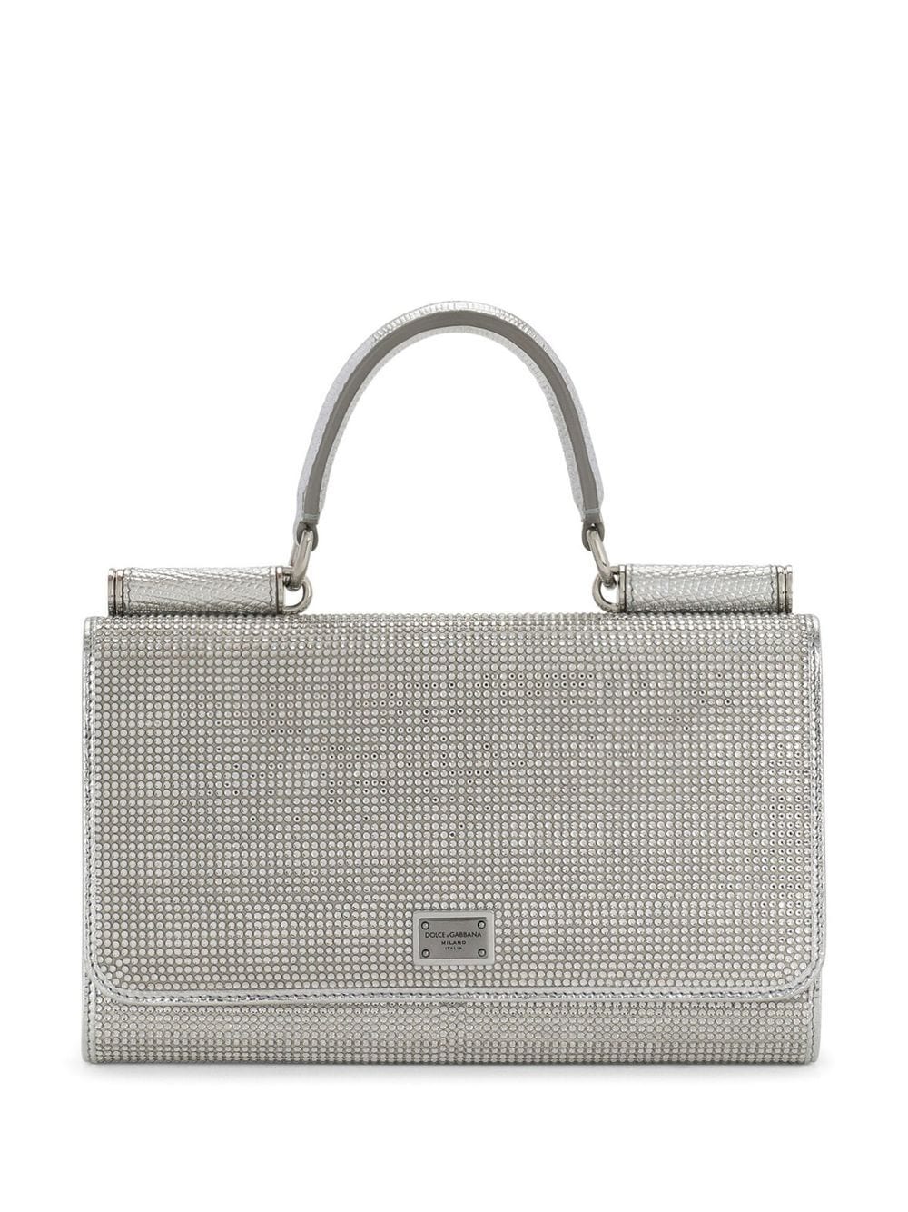 Dolce & Gabbana KIM DOLCE&GABBANA embellished satin phone bag - Silver von Dolce & Gabbana