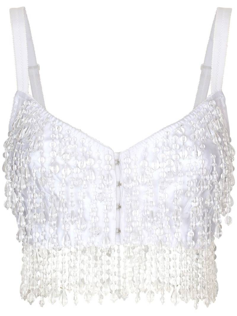 Dolce & Gabbana KIM DOLCE&GABBANA embroidered corset top - White von Dolce & Gabbana