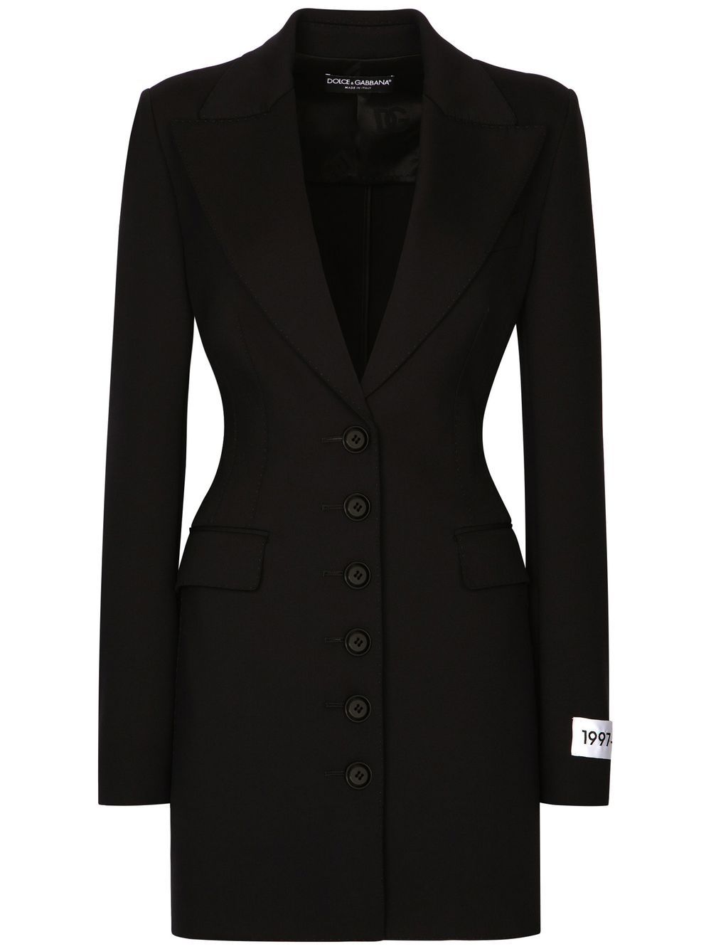 Dolce & Gabbana KIM DOLCE&GABBANA fitted peak-lapel blazer - Black von Dolce & Gabbana