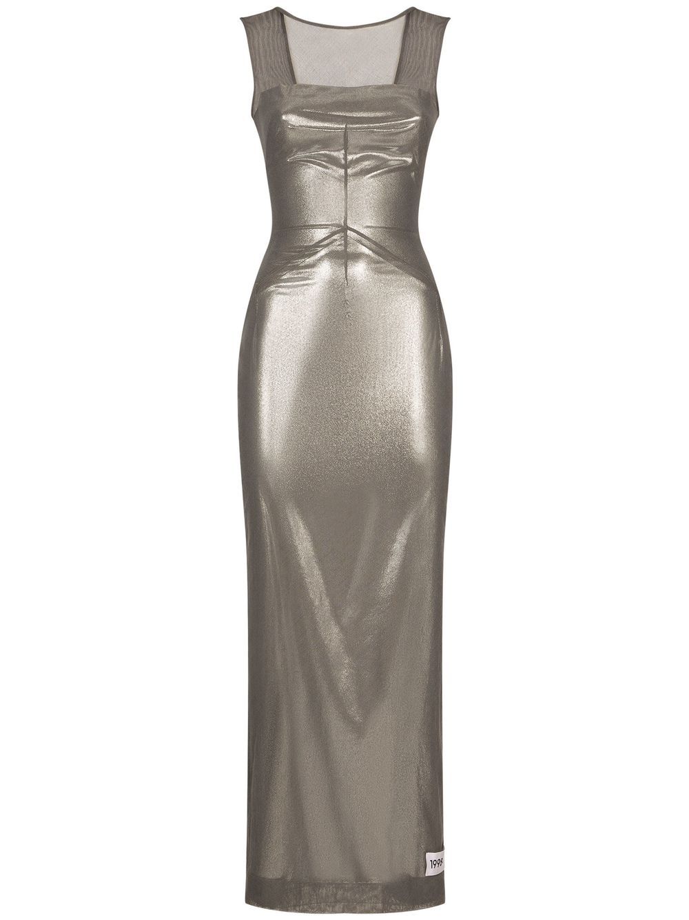 Dolce & Gabbana KIM DOLCE&GABBANA metallic-finish ankle-length dress - Grey von Dolce & Gabbana