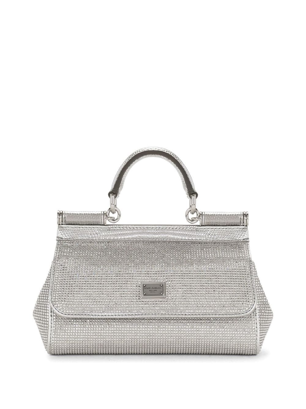 Dolce & Gabbana KIM DOLCE&GABBANA small Sicily satin top-handle bag - Silver von Dolce & Gabbana