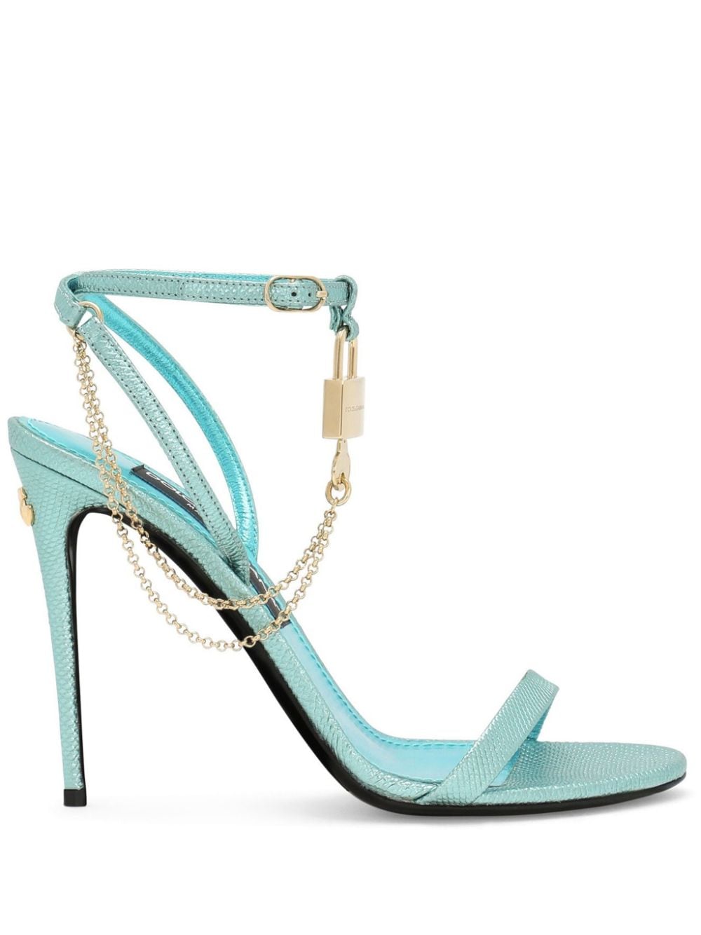 Dolce & Gabbana Keira leather sandals - Blue von Dolce & Gabbana