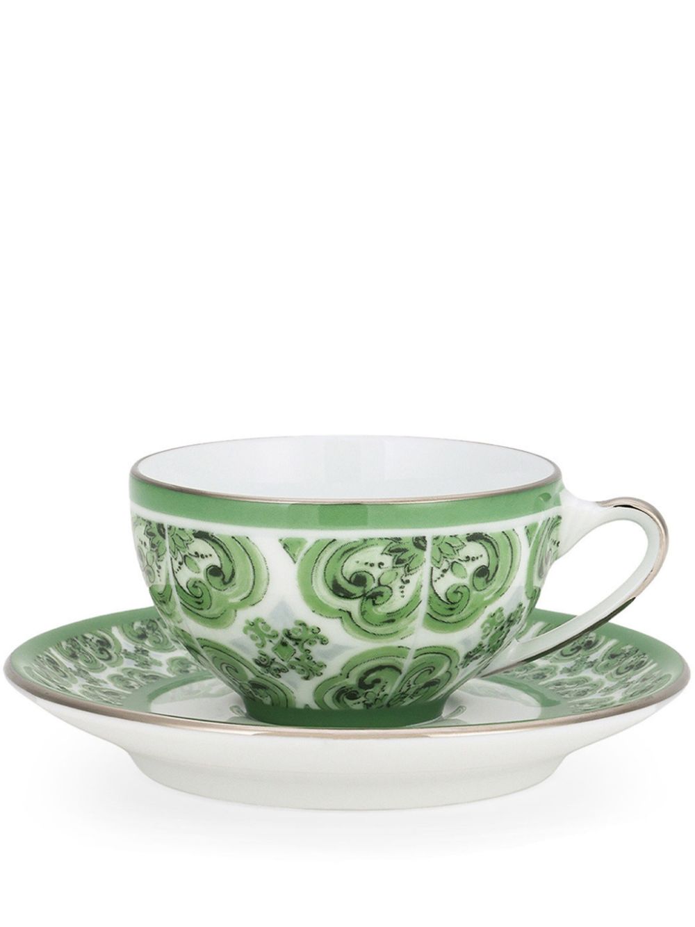 Dolce & Gabbana Maiolica-print expresso cup - White von Dolce & Gabbana