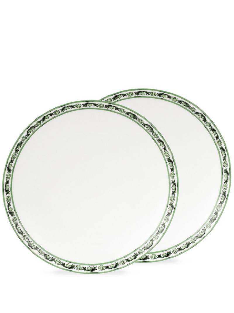 Dolce & Gabbana Maiolica-trim dessert plates (set of two) - White von Dolce & Gabbana